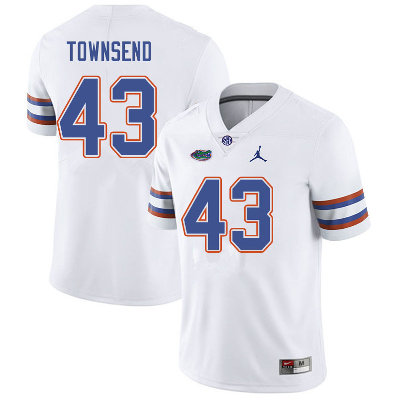 Jordan Brand Men #43 Tommy Townsend Florida Gators College Football Jerseys Sale-White - Click Image to Close